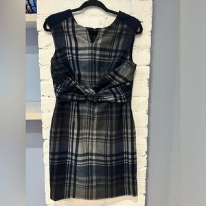 Luisa Spagnoli Plaid Print Midi Length Dress Size US 8 IT‎ 44